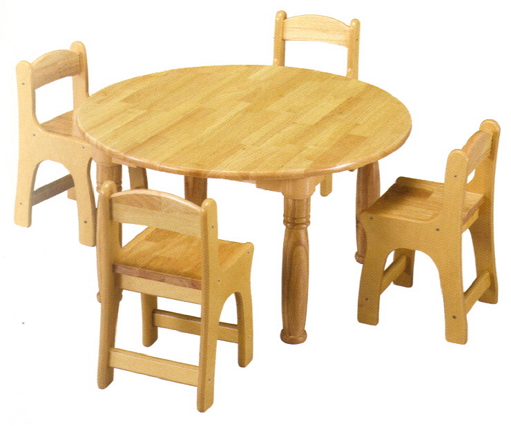 유아용교구 > FIHD 시리즈  > FIHD-원형 책상의자 세트 (책상높이400,의자포함)