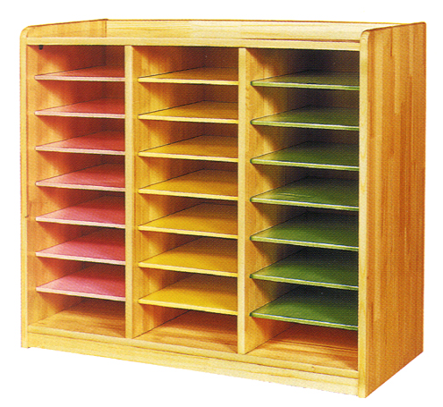 유아용교구 > FIHD 시리즈  > FIHD-원목 자료정리함(24인용)