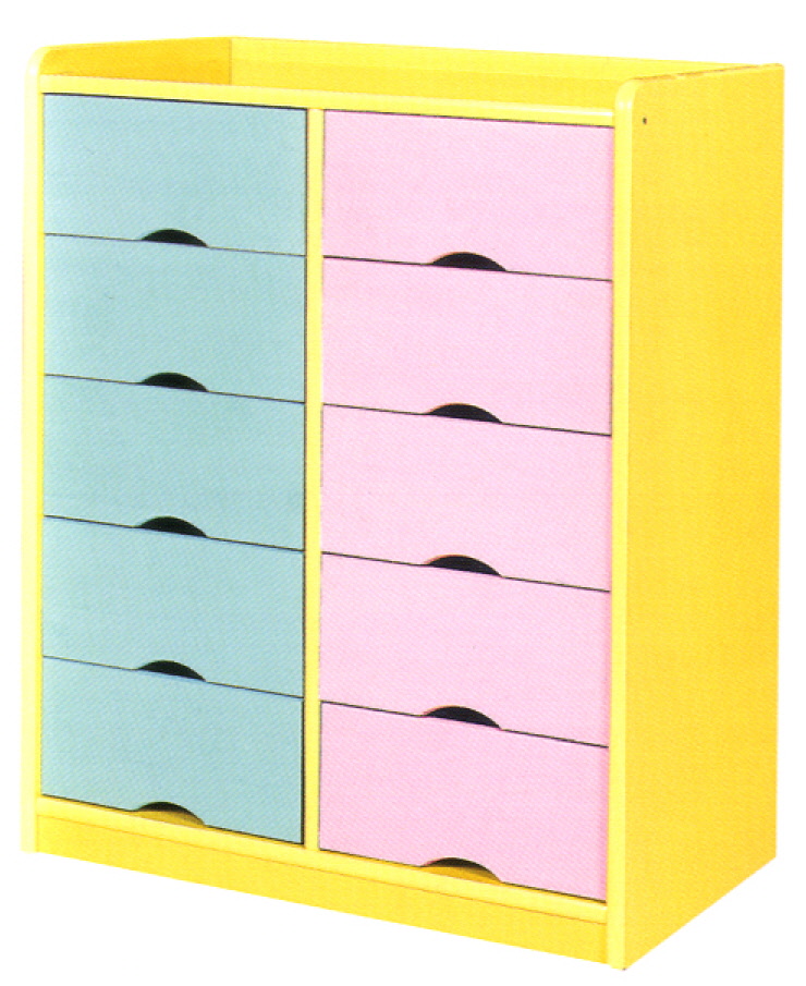 유아용교구 > FIHD 시리즈  > FIHD-노랑 서랍장(10인용)