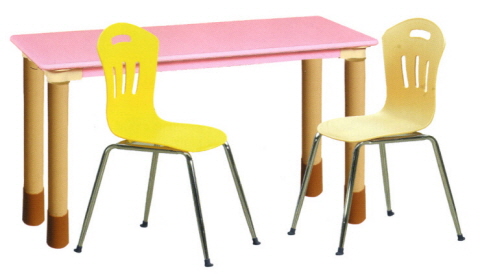 유아용교구 > FIHD 시리즈  > FIHD-분홍 2인용 책상(기본다리)