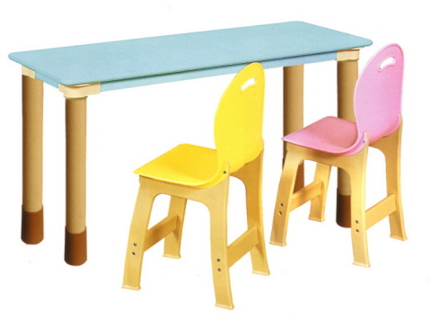유아용교구 > FIHD 시리즈  > FIHD-옥색 2인용 책상(조절다리)