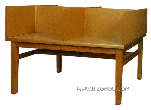 원목사무용가구 > MWBK 시리즈  > MWBK-칸막이열람대(4인용)