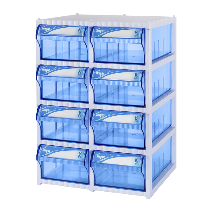 중앙브레인 > 부품박스  > 멀티부품박스  > CA511-4 파랑 플라스틱 다용도 부품 정리 서랍 박스 상자 함 장