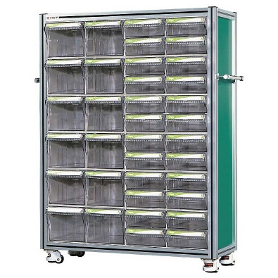 중앙브레인 > 부품박스세트장  > 부품박스세트장(알루미늄프로파일)  > 중앙브레인 CA1010B 투명 플라스틱 다용도 부품 정리 서랍 박스 상자 함 장 프로파일(셋트형)