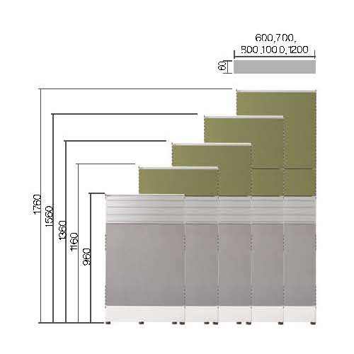 공간시스템 > 바하(Baha) 파티션  > BAHA-양면벨트  > 바하 사무실 파티션 시리즈 양면벨트 패널-높이 1760mm