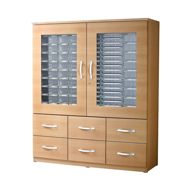 중앙부품박스 > 서랍형부품박스장(목재,철재,알루미늄프로파일)  > 목재부품박스장  > BB1104 투명 플라스틱 다용도 부품 정리 서랍 박스 상자 함 장 부품박스장(목재)