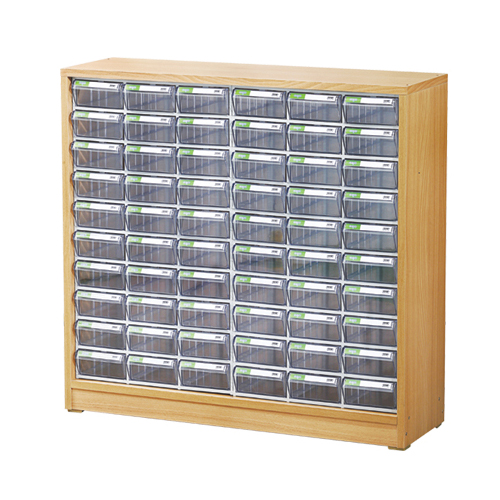 중앙부품박스 > 서랍형부품박스장(목재,철재,알루미늄프로파일)  > 목재부품박스장  > BB1106 투명 플라스틱 다용도 부품 정리 서랍 박스 상자 함 장 부품박스장(목재)