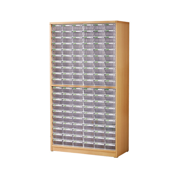 중앙부품박스 > 서랍형부품박스장(목재,철재,알루미늄프로파일)  > 목재부품박스장  > BB1108 투명 플라스틱 다용도 부품 정리 서랍 박스 상자 함 장 부품박스장(목재)