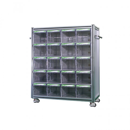 중앙부품박스 > 서랍형부품박스장(목재,철재,알루미늄프로파일)  > 프로파일부품박스장  > BB1010A 투명 플라스틱 다용도 부품 정리 서랍 박스 상자 함 장 프로파일(셋트형)