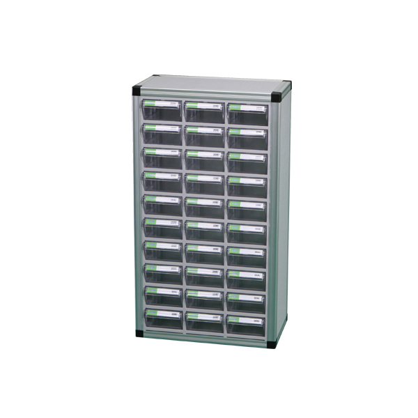 중앙부품박스 > 서랍형부품박스장(목재,철재,알루미늄프로파일)  > 알루미늄박스세트  > BB1022 투명 플라스틱 다용도 부품 정리 서랍 박스 상자 함 장 알루미늄(셋트형)