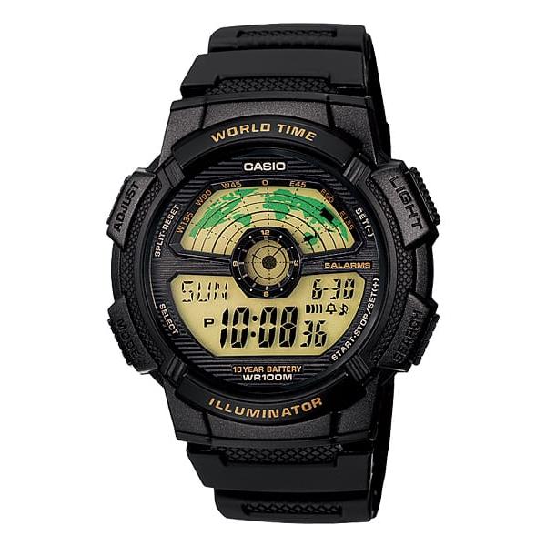 카시오워치스 > 디지털(전자) 스포츠시계(남성용)  > AE-1100  > AE-1100W-1B 카시오 손목 시계