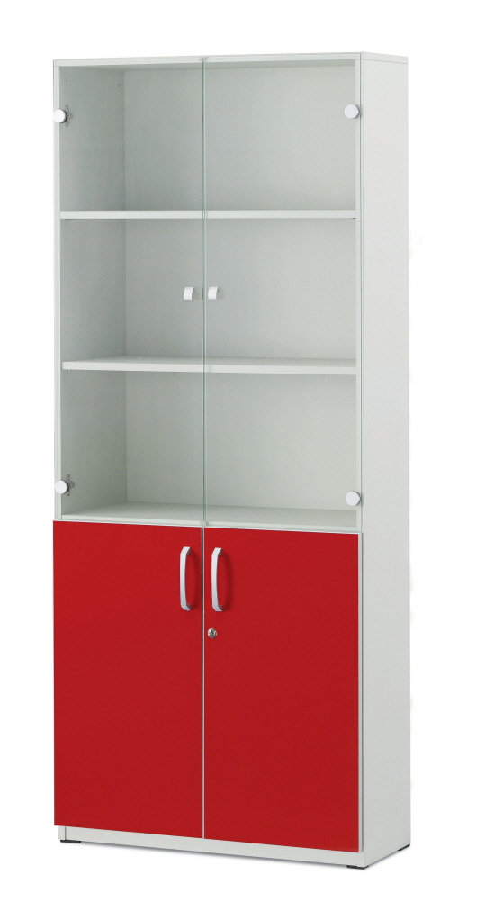 비즈가구 > 책장  > 일반사무용책장  > TOFS-MIX 5단 유리장(빨강)